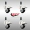 Service Caster 3 Inch 316SS Black Poly Swivel 1 Inch Expanding Stem Caster Set Lock Brake SCC-SS316TTLEX20S314-PPUB-BLK-1-4 - alternate 3